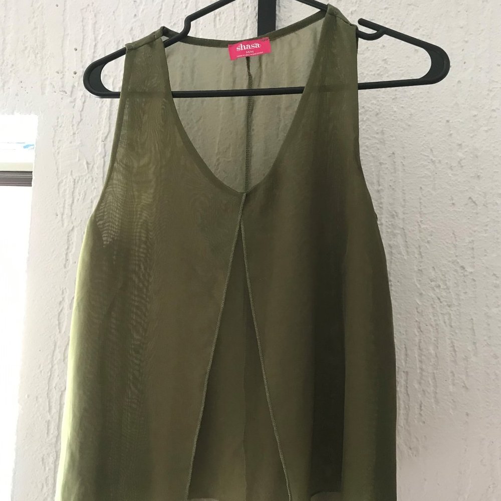 Shasa mesh tank top